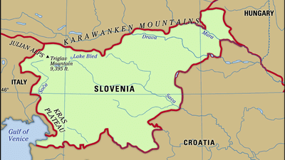 Slovenia map features locator