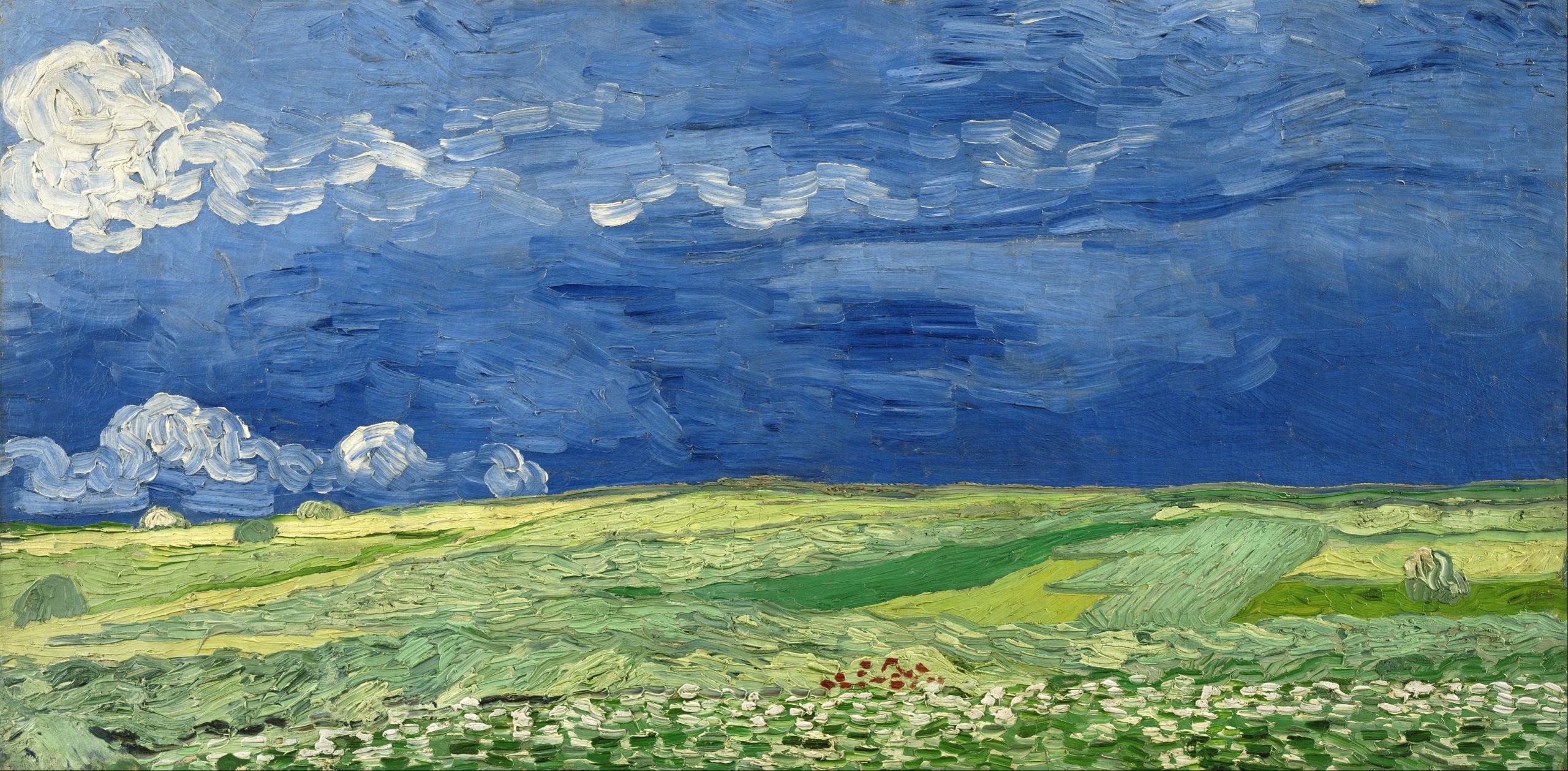 Vincent van Gogh Wheatfield under thunderclouds Google Art Project scaled